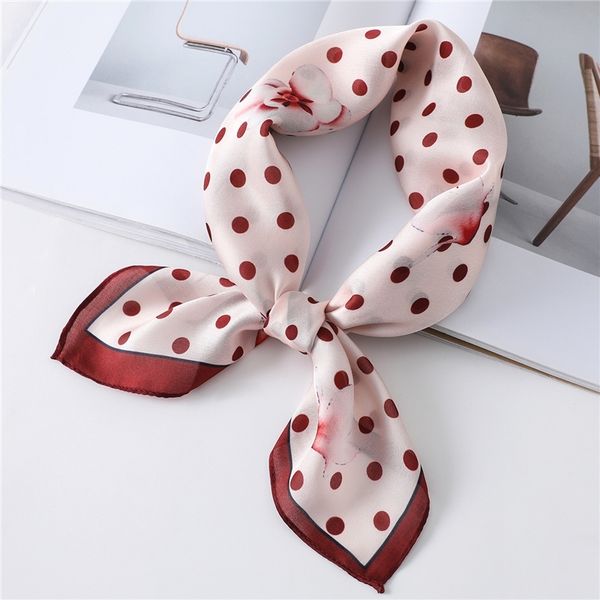 

new square neck scarf women silk hair band small foulard shawls and wraps oil panting lady office neckerchief t200910, Blue;gray