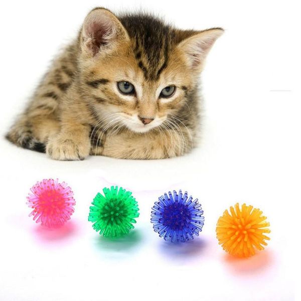 

cat toys tpr sting balls toy play kitten fun games pets interactive animal exercise funny cat toy ball random colore