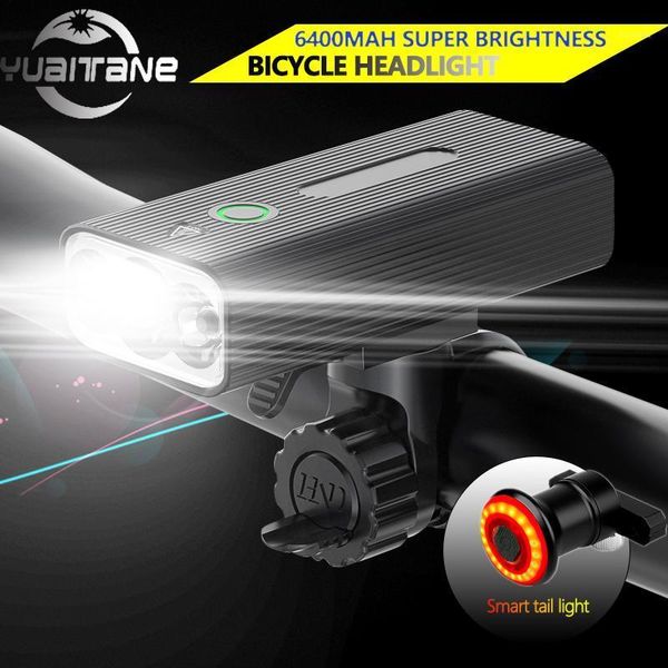 

bike lights upgraded led bicycle headlight 5200mah usb rechargeable light front ipx5 waterproof est accessories1