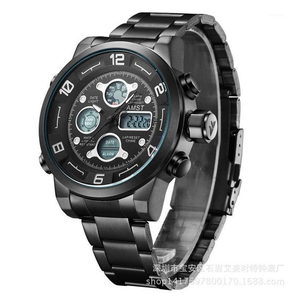 

wristwatches 2021 promotion amst watch men style multi-functional waterproof table led luminous mountaineering wholesale 3020 students1, Slivery;brown