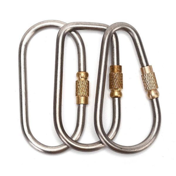 

camping link titanium alloy carabiner keychain hanging lock buckle hook camp qylmbh