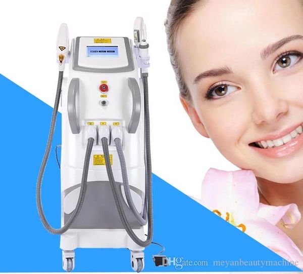 

3in1 ipl e-light rf picosecond laser nd yag permanent hair removal and wash the eyebrow tattoo remove machine for beauty salon, Black