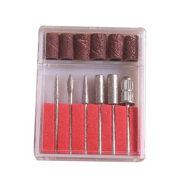 

6pcs drill bits and sanding band for nail drill replacement set nail electric file me jllwwj