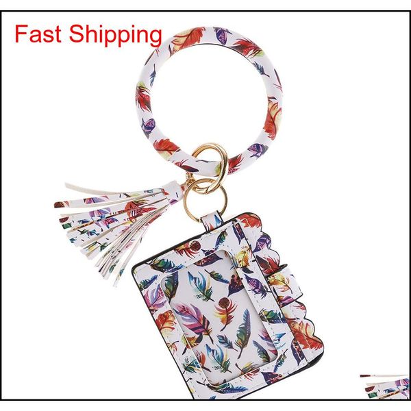 

bracelet card bag pu leather tassel bangle card bag fashion bracelet keychain jewelry for gir qylkms bde_home, Silver