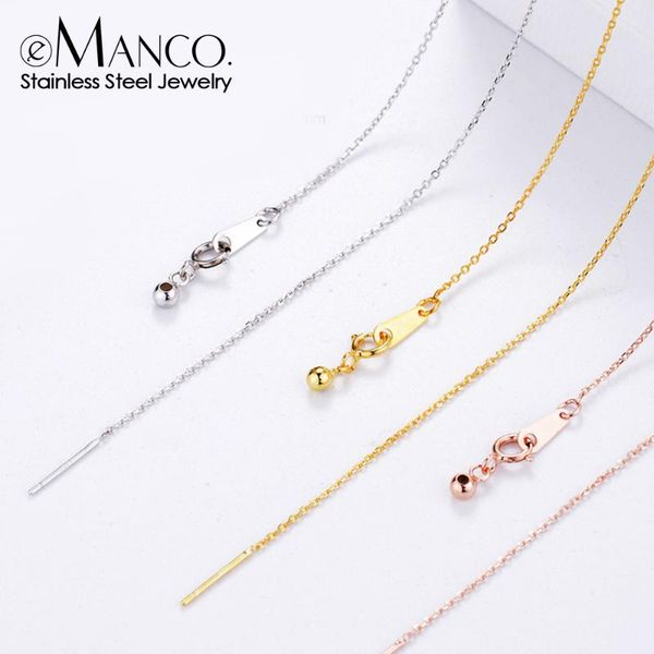 

pendant necklaces e-manco adjusta long layered necklace 316l stainless steel chocker for women fashion jewelry yx26925, Silver