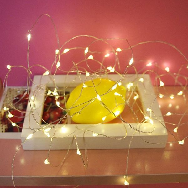 

4m 5m 40/50 led starry string battery powered lights fairy micro led transparent copper wire for party christmas wedding lights q bbydie