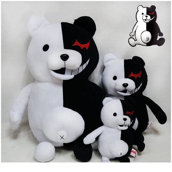 

2019 dangan ronpa super danganronpa 2 monokuma черный белый медведь плюшевые игрушки мягкие фаршированные животные куклы подарок на день рож, Gray;blue
