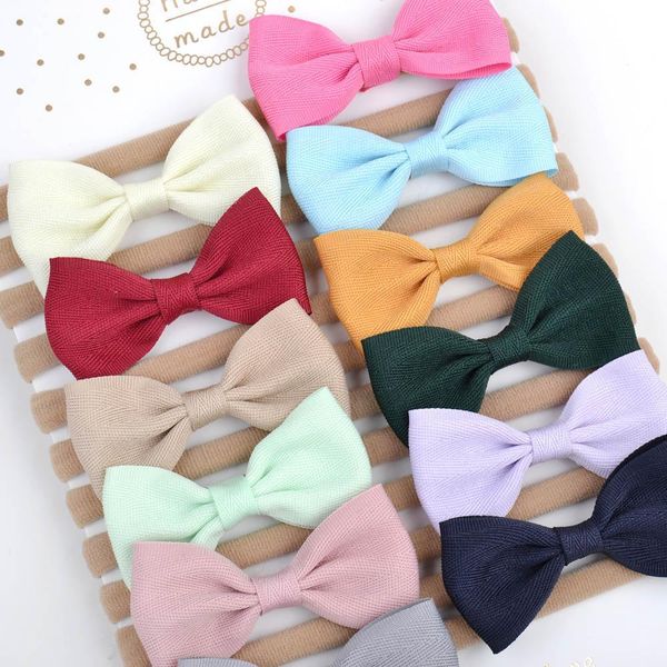 

12pcs/lot 2020 novelty solid headbands for kids girls handmade boutique elastic hairband hairband headwear hairaccessories 093 q wm