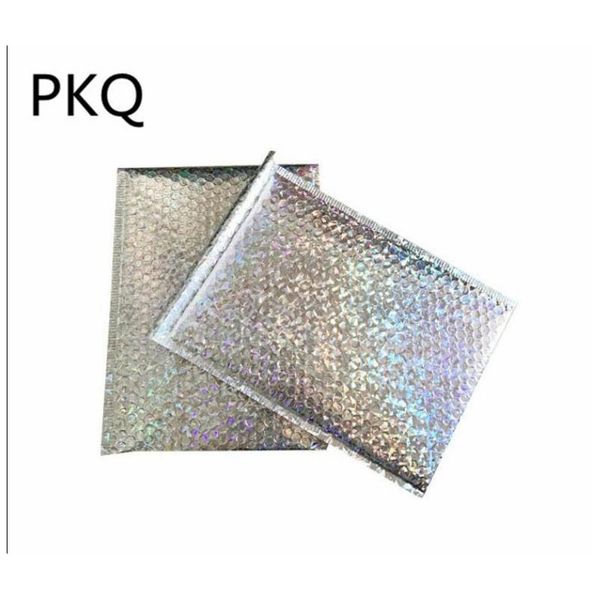 

large size 23*30 cm laser silver mailing envelope courier bag bubble mailers padded envelopes packaging shipping bag wholesale