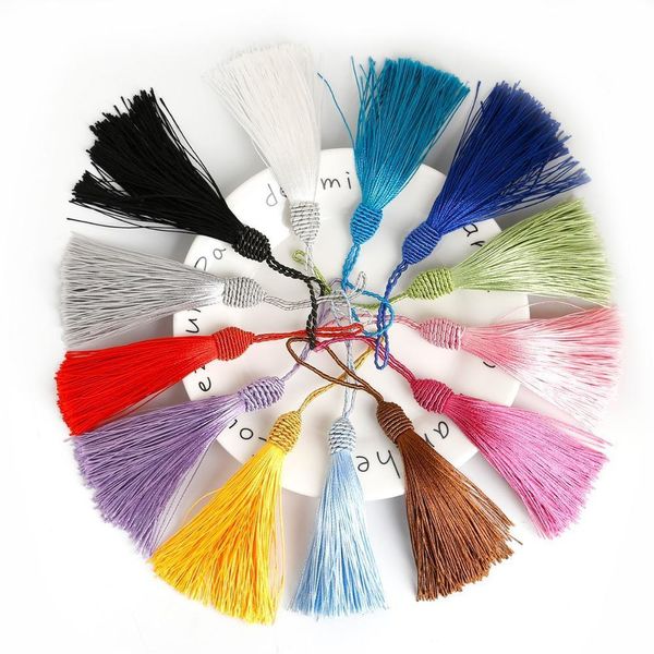 

10pcs lot polyester silk tassel 15cm cotton tassel fringe trims for home wedding decoration diy sewing curtains accessories h wmtelr
