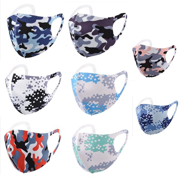 

anti-bacterial camouflage pink face mask cover camo fashion pm2.5 respirator dustproof washable reusable silkcn44sv