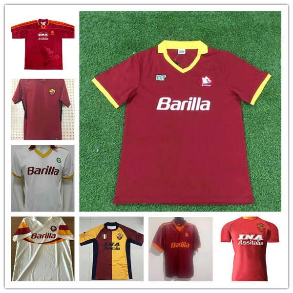 

1990 1991 1992 1994 1995 retro roma soccer jersey 00 01 totti batistuta candela montella shirt classic vintage maglia da calcio nakata balbo, Black;yellow