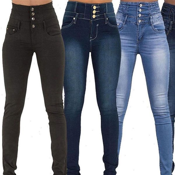 

women denim pencil pants stretch high waist street style legging jeans female drop shipping good quality, Blue