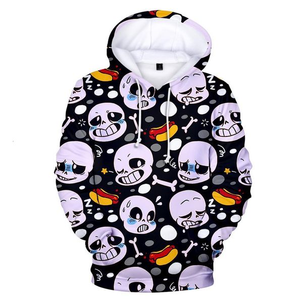 

the game plot undertale sweatshirts men/women funny kawaii streetwear harajuku style hoodies 3d print undertale men's hoodie, Black