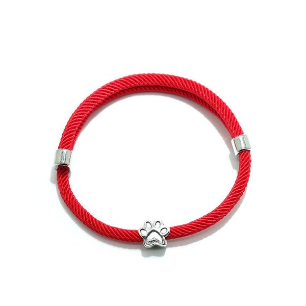 

charm bracelets minimalist handmade red rope bracelet antique cute dog /heart/lion braclet for men women armband jewelry pulseras, Golden;silver