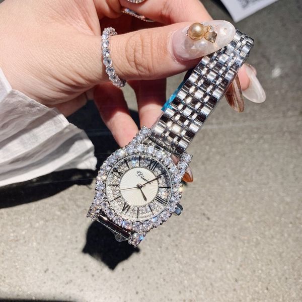 

brand luxury women diamond watches business designer vintage roman number steel bracelet watch shell analog wrist watch 3bar t200420, Slivery;brown