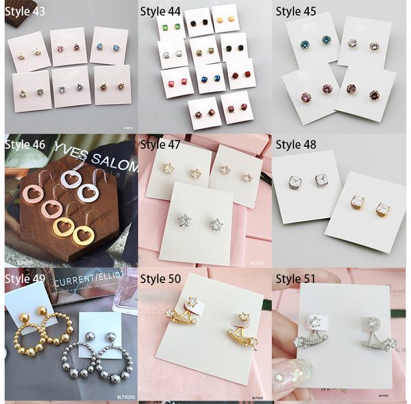 

animal ear studs bling crystal earrings, Golden;silver