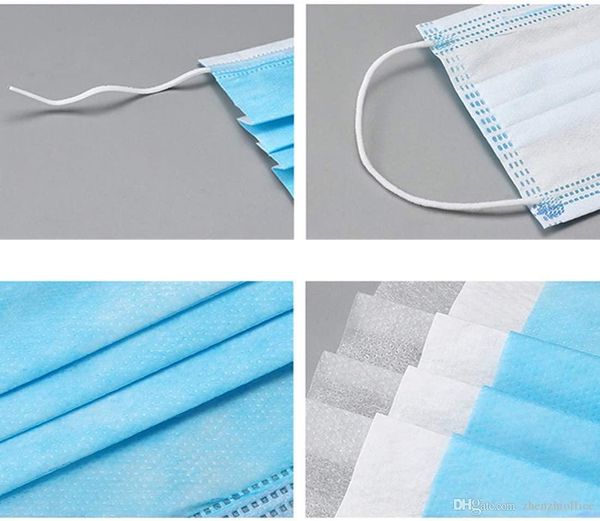 

in us) 50factory disposable (stock face mask with 3 layer protection for personal healthjt7u