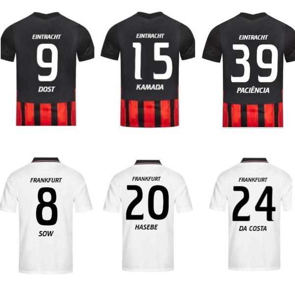 

maillot frankfurt soccer jerseys sow dost kostic silva silva 2020 2021 maillot foot home football shirt kids kit maillot de foot, Black;yellow