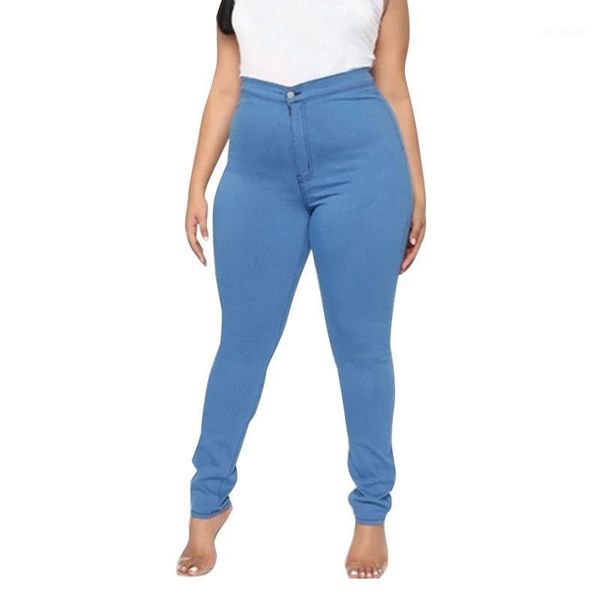 

high waist tummy booty slimming bulift plus-size denim jeans fashionable comfortable fabric jeans women -b51, Blue