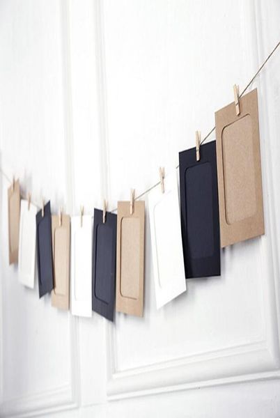 

sufeile 10pcs paper picture frame diy p wall kraft paper frame combination 6 inch frame with 10 pcs clips and a long wmthkc comb2010