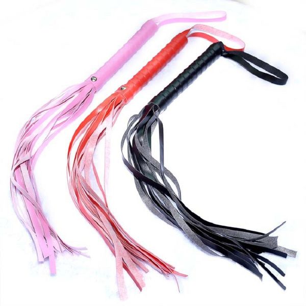 

new sm toy pu leather whip adults games flogger nine tail alternative handle slave game product erotic toys, Red;black