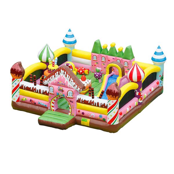 

commercial grade inflatable candy paradise castle kids inflatable trampoline amusement park outdoor playground jumping castle combo games