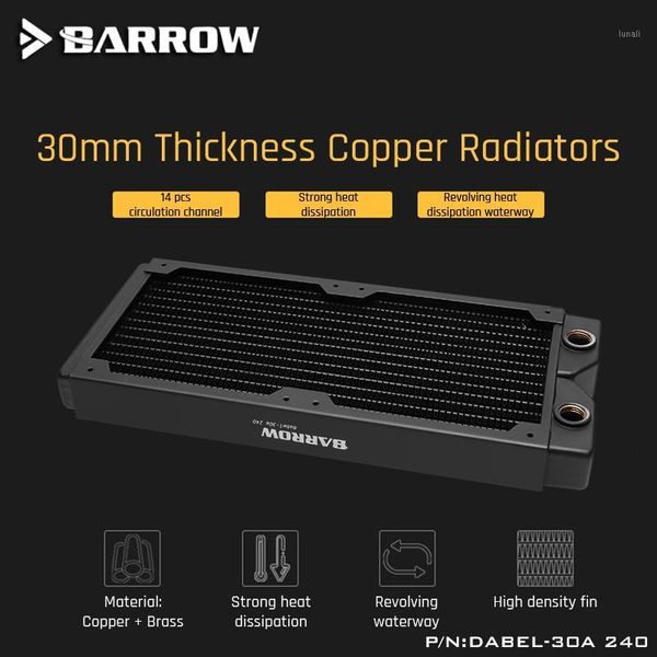 

barrow dabel-30a 240 copper radiator 30mm thickness 14pcs circulation channel suitable for 120mm fans1