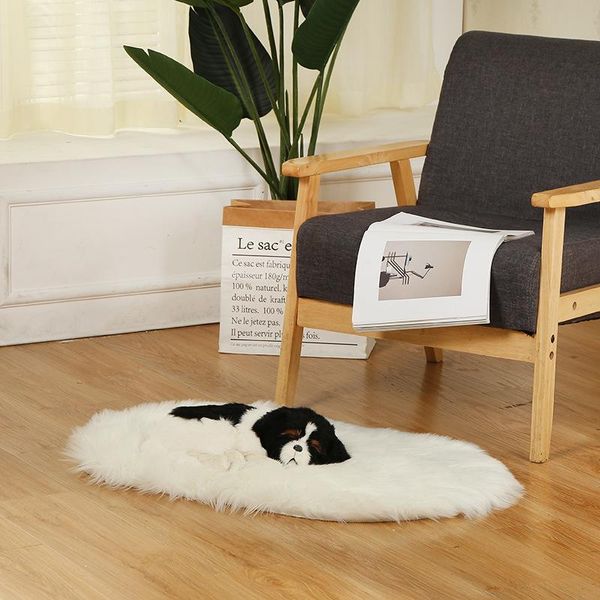 

carpets ellipse soft faux sheepskin fur chair cushion area rugs for bedroom floor shaggy silky plush carpet white bedside mat wf