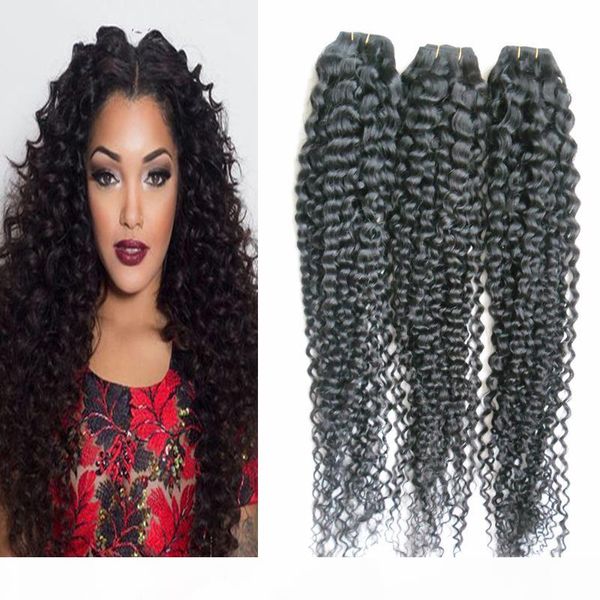 

kinky curly bundles brazilian hair weave bundles 100% human hair bundles black color non remy hair weave 3 pieces