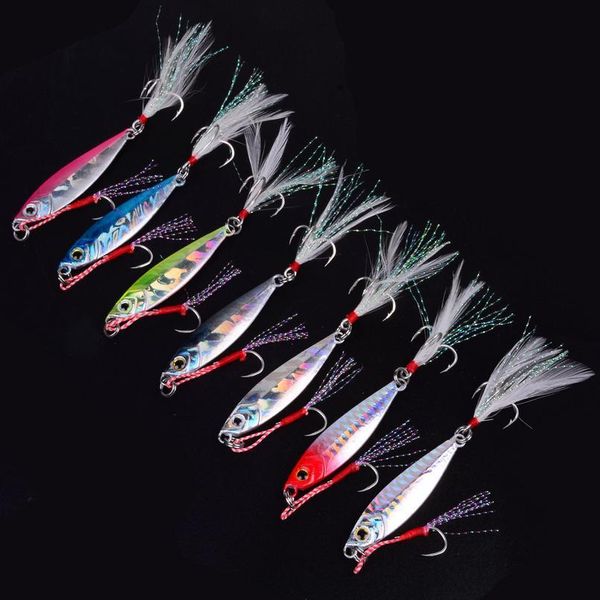 

1pcs metal spinner jig hard bait 15g 5.5cm saltwater jigging lead fishing lure laser body sinking bait crap fishin qyllrm