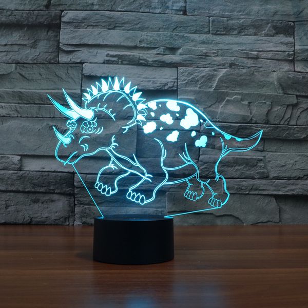 

2021 new usb novelty gifts 7 colors changing animal horse led night lights 3d desk table lamp as home decoration twi2
