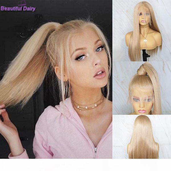 

beautiful diary futura hair full lace synthetic wigs blonde straight wigs pre plucked hairline glueless full lace wig, Black
