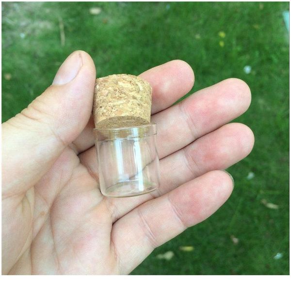 

5ml small glass vials jars in vitro bottle with corks ser empty glass transparent mason jars bottles 100pcs jllfpv