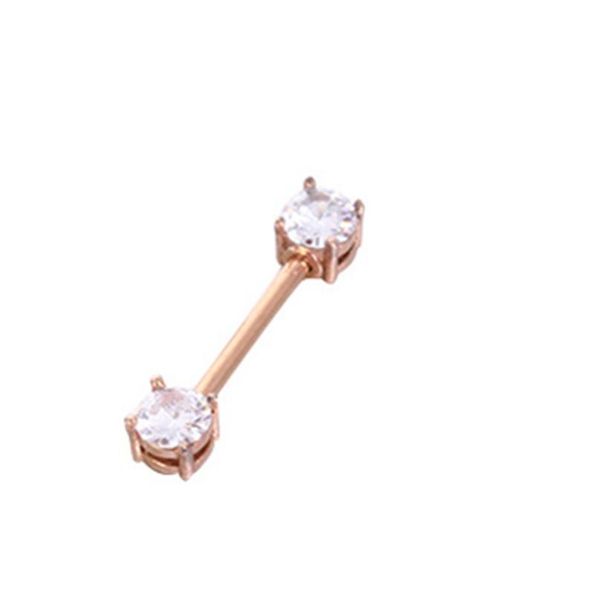 

1pcs stainless steel zircon barbell tongue ring labret piercing tragus earring tongue piercing ball body jewelry pircing lengua f jllpir, Silver