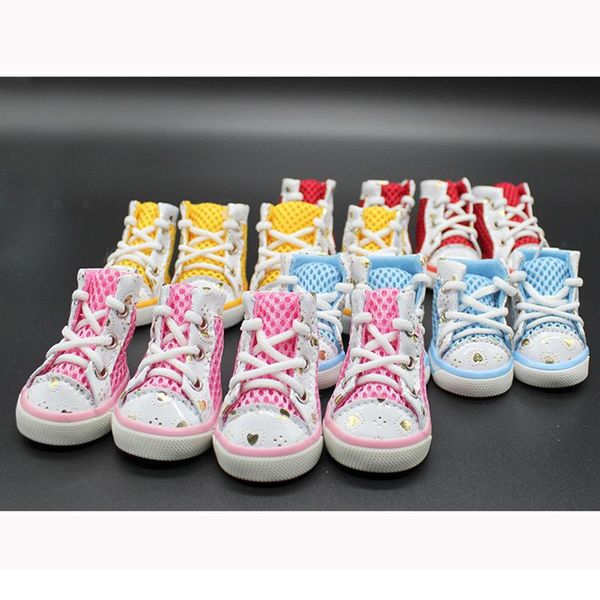 

fashion 4 pieces/lot autumn winter warm dog shoes pu pet pet dog shoes for small large angel boots wmtrld