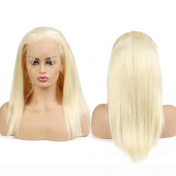 

brazilian human hair full lace front lace wigs 613 blonde straight indian peruvian malaysian women human hair wigs, Black;brown