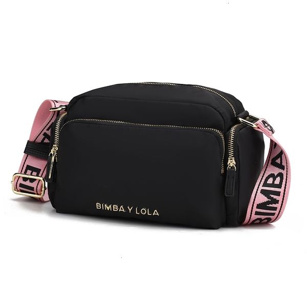

luxury brands original messenger purse bimba y lola crossbody bag women handbag sac femmeoutlet, Black;white