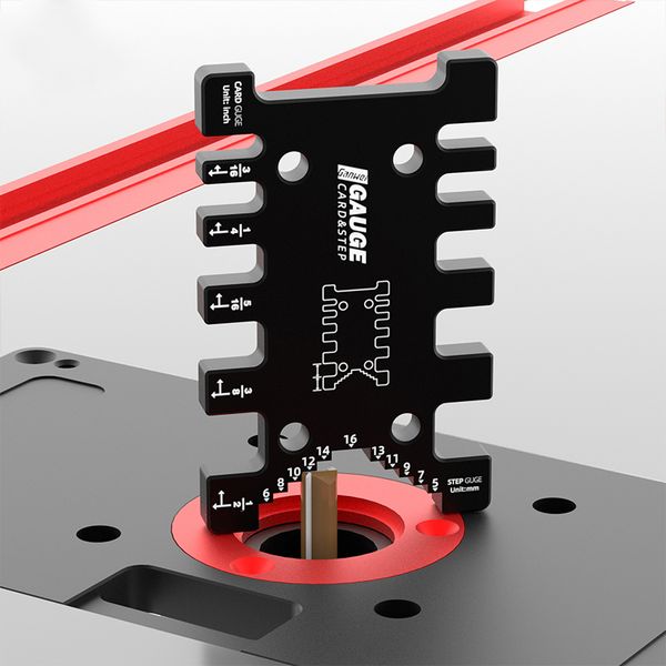 Carpintaria Tenon Caliper Medição de Medição de Alta Precisão Métrica Imperial Card Card para Trabalho de Madeira Roteador Viu Máquinas De Mesa 201117