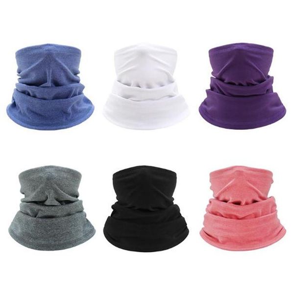 

cycling caps & masks 5pcs winter kids polar fleece sports face mask windproof warm outdoor hiking scarf ht-013, Black