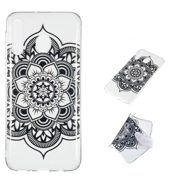 

datura noir pattern highly transparent tpu protective case for galaxy m30