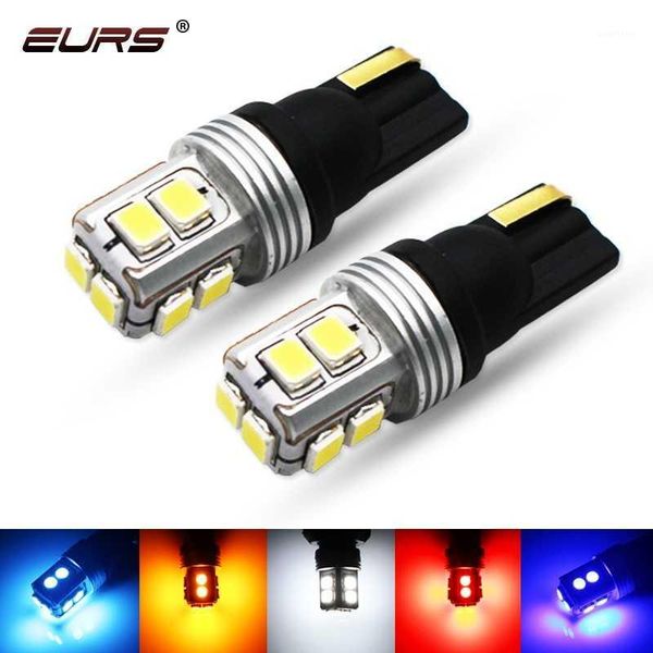 

2pcs t10 w5w led bulbs canbus car signal lamp dome reading license plate light car interior light white red yellow blue 12v 24v1