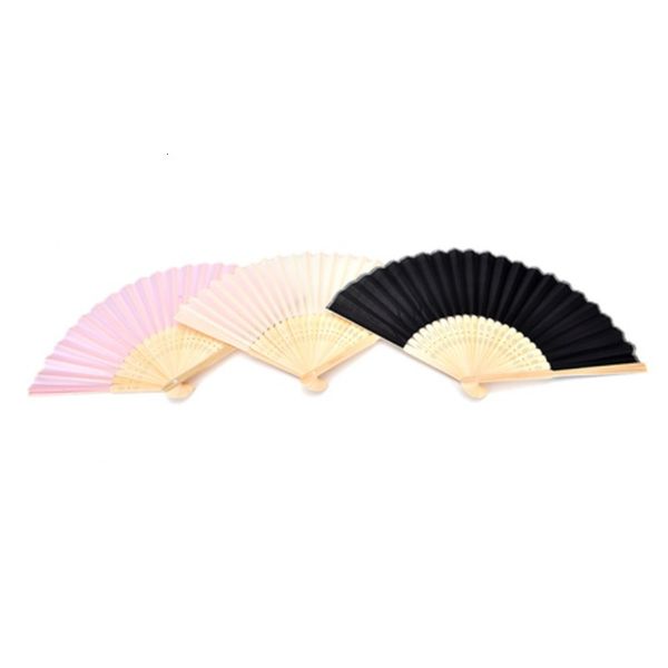 

silk hand laser-cut elegant bamboo fold in gift box party favors personalized fan wedding gifts 3 colors