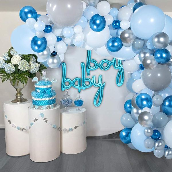 

fengreise blue balloon garland kit chate на день рождения вечеринка украшения дети латекс баллон цепь набор детский душ мальчик девушка балу