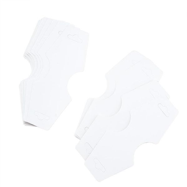 

50pcs white necklace jewellery displays cards cardboard tags, 124x51mm 50p bbykql