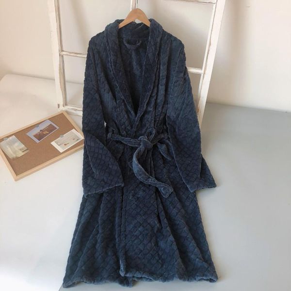 

robe men winter coral velvet warm men's lounge nightdress1, Black;brown