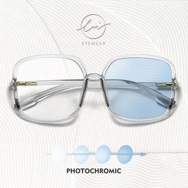 

lm anti blue ray computer glasses pchromic women men screen radiation eyewea office gaming goggle uv blocking eye spectacles, White;black