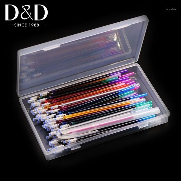 

mix 100pcs water erasable pens refill soluble cross stitch tool fabric marker with plastic storage box for tailor's chalk sewing1, Black