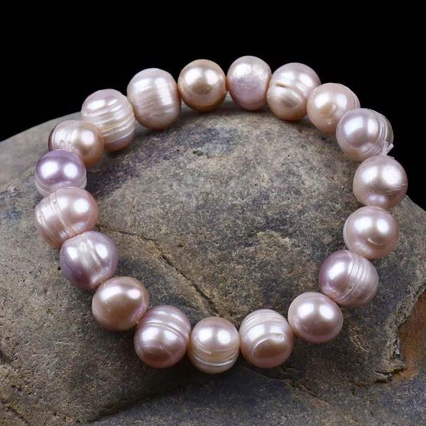 

freshwater pearl bracelets natural pearl bracelet for women beads bracelet beads size 10-11mm length 18cm, Black