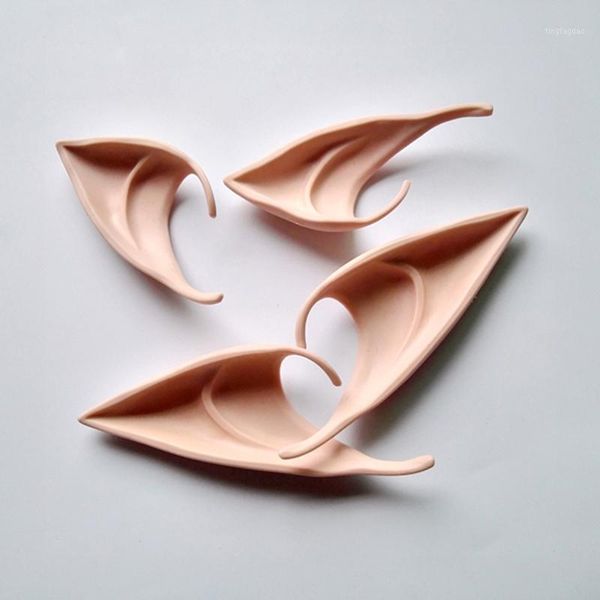 

party masks arrival 1pair/lot lifelike angel elf ears cosplay accessories halloween latex soft pointed prosthetic tips false ears1